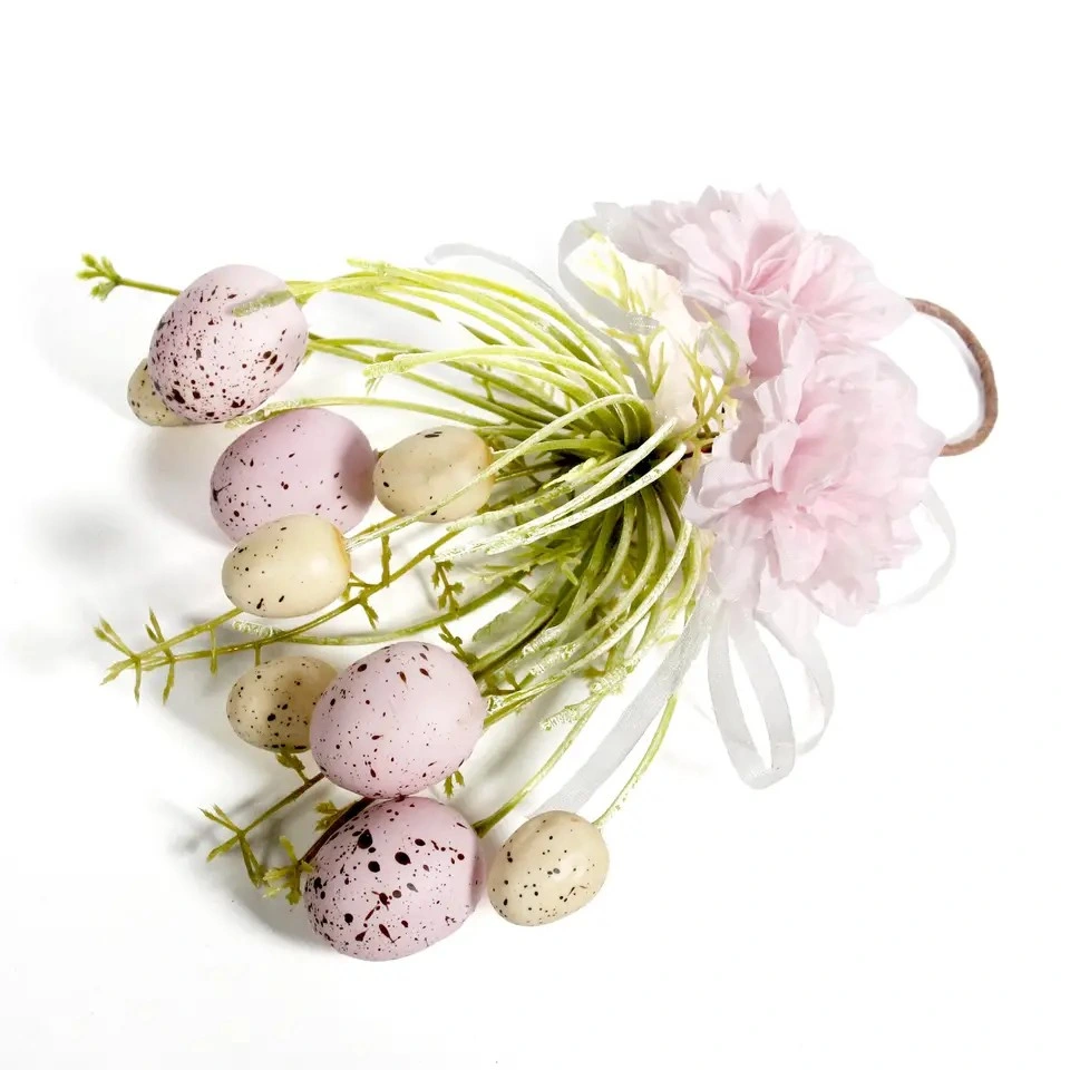 April Spring Festival Wedding Favor Pink Dahlia fashion Wood Bunny Easter Decorations Wall Drop Hanging Ornaments Easter Eggs
