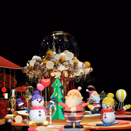 Wholesale Outdoor Christmas Decoration Fiberglass Santa Claus Snowman Figures with Cheap Price