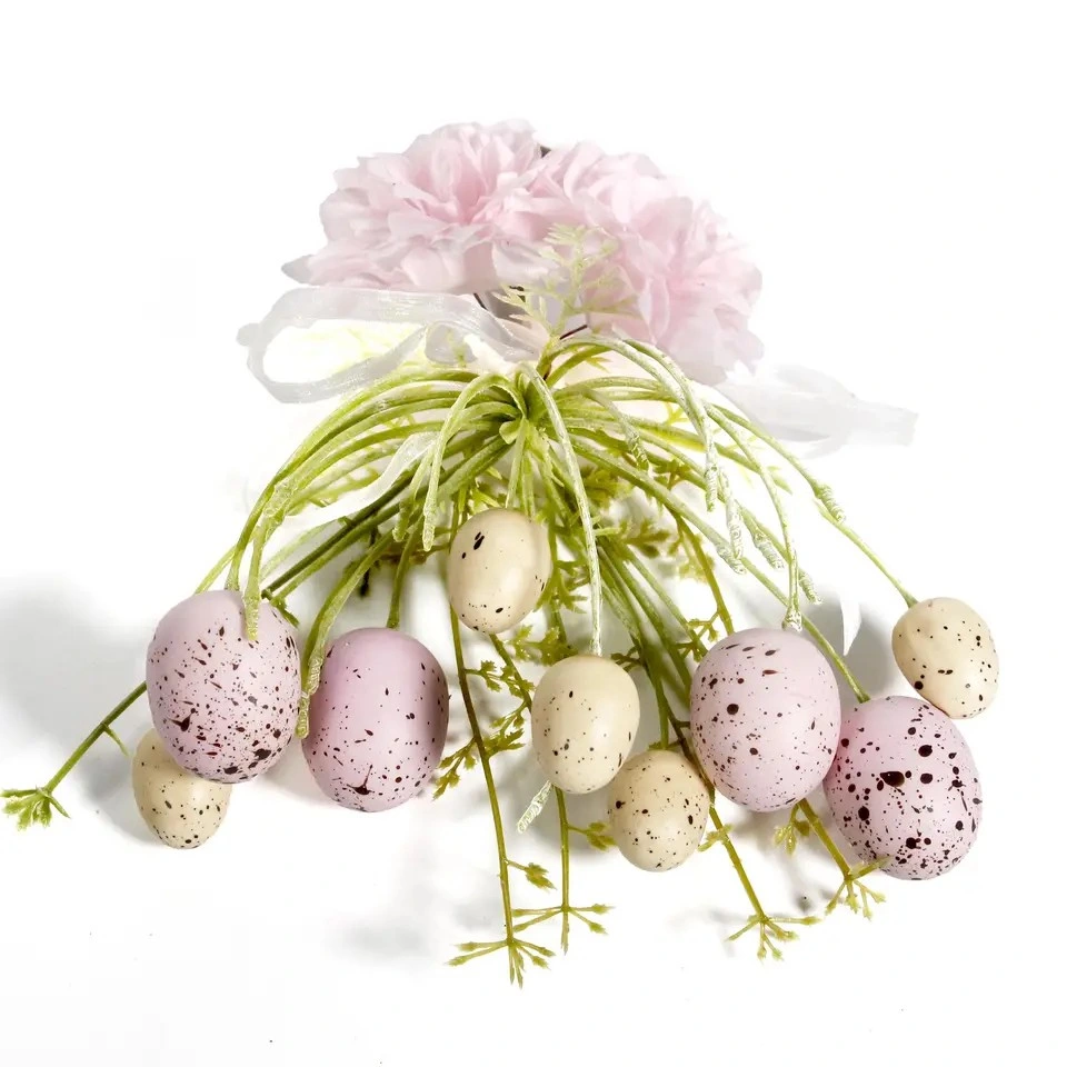 April Spring Festival Wedding Favor Pink Dahlia fashion Wood Bunny Easter Decorations Wall Drop Hanging Ornaments Easter Eggs