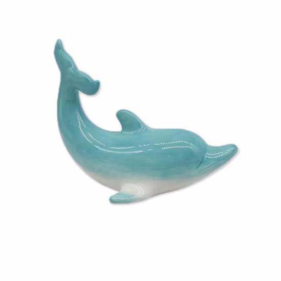 Decoração de peixe em cerâmica artesanal de porcelana oceânica por atacado