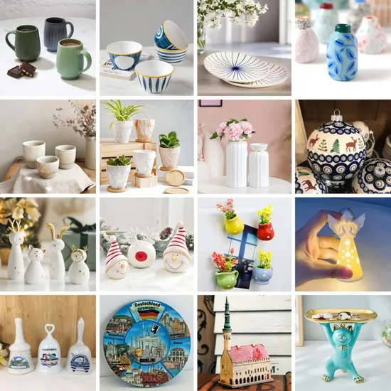 Fabricante de artesanato em cerâmica personalizado de fábrica OEM, lembrança de cerâmica, decoração de casa de cerâmica, enfeite de Natal, fabricante de artesanato de parede de cerâmica na China